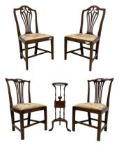 Pair of 19th century country elm dining chairs