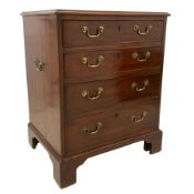George III mahogany chest converted to a filing cabinet