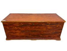 Victorian scumbled pine blanket chest