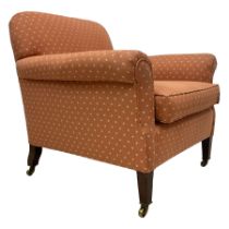 Howard & Sons - Edwardian mahogany framed armchair