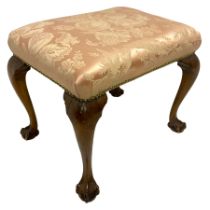 Early 20th century Georgian design mahogany footstool