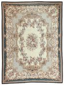 French Aubusson ivory ground carpet