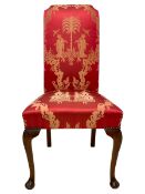 Georgian design mahogany framed high-back side chair