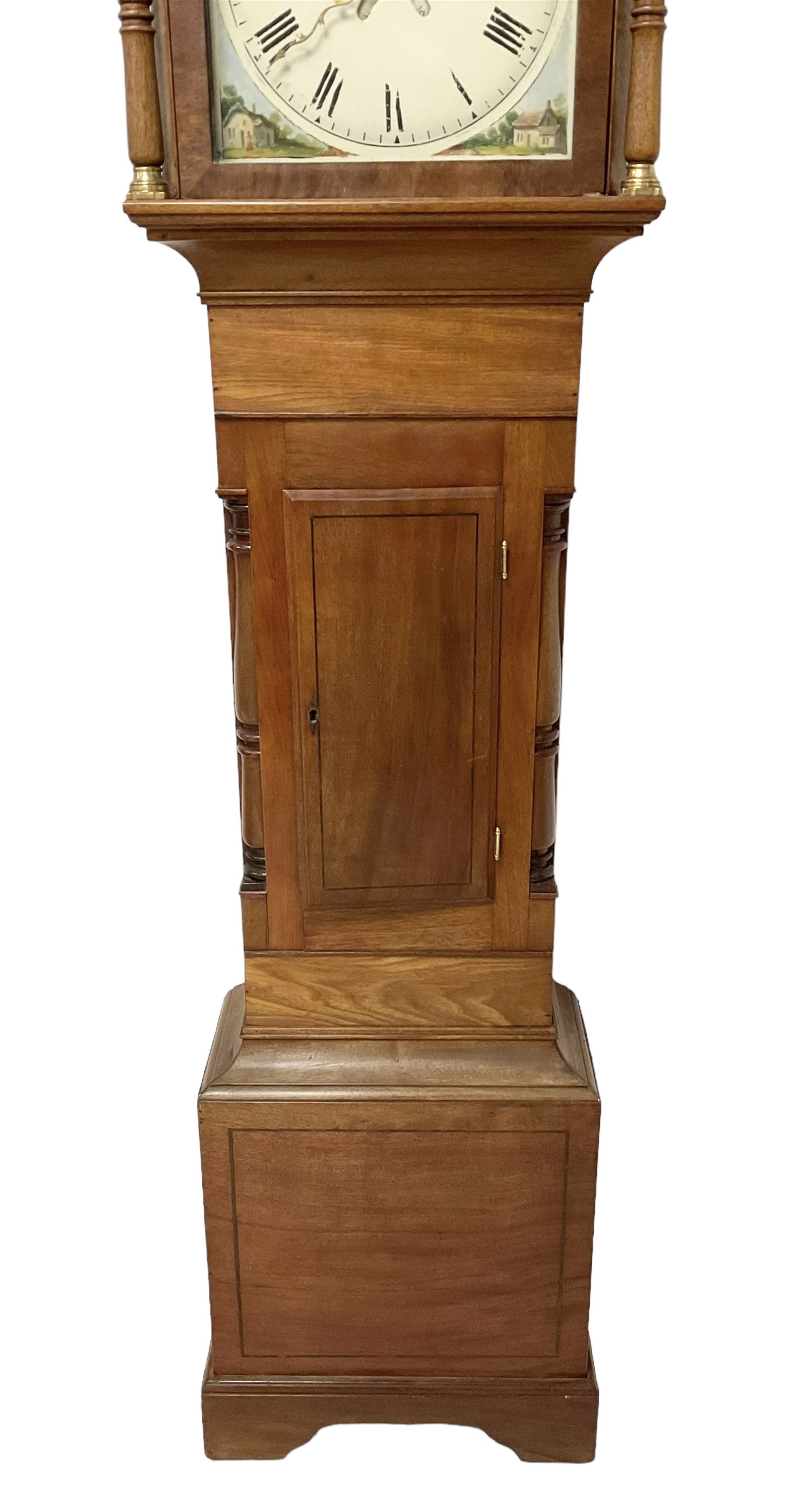 8-day - mid 19th century mahogany longcase - Image 4 of 6
