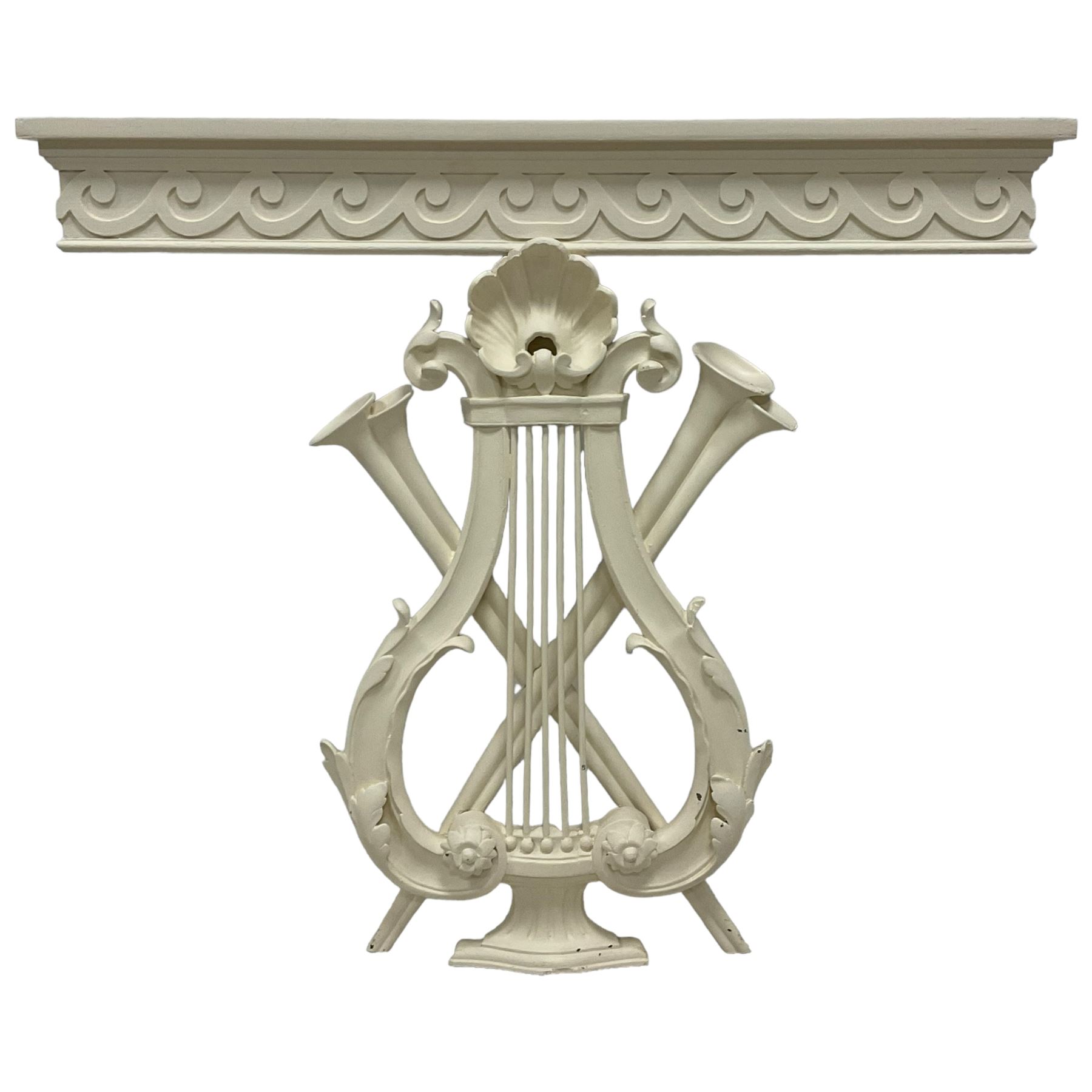 White painted console table