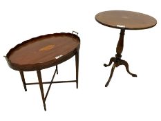 Georgian design mahogany Butler's tray-top coffee table