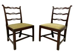 Pair of George III mahogany side chairs