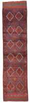 Meshwani crimson ground runner rug