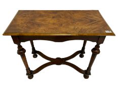 Late 19th century oak and walnut side table