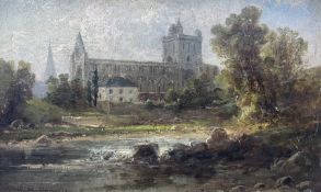 H Max Krause (British 19th century): 'Jedburgh Abbey' Scotland