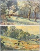 F S Robinson (English Naïve School Early 20th century): 'Spring at Bovingdon - Hertfordshire' and 'N