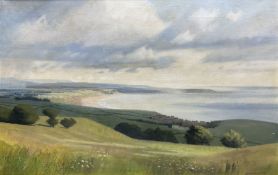 Anne Isabella Brooke (Yorkshire 1916-2002): Panoramic Coastal Landscape