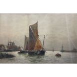 Robert Malcolm Lloyd (British 1859-1907): Sailing Ships in a British Estuary