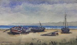 José Luis Sanz Magallon (Spanish 1926-2000): Beached Ships