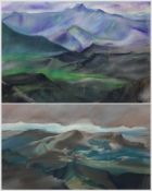 Martin J Popplewell (Northern British Contemporary): 'Snowdonia I' and Lake District Landscape