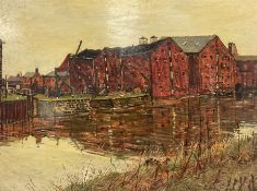 Peter Brook (Northern British 1927-2009): Warehouses - Wakefield