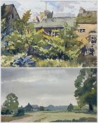 Sydney Buckley (British 1899-1982): 'From a Window in Cartmel' Cumbria and 'Farm on the Plain of Yor
