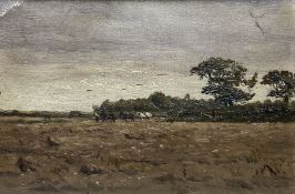 Attrib. Hubert Von Herkomer (German/British 1849-1914): Ploughing Landscape