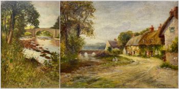 Eva Maryon (British Late 19th century): English Cottage Scene