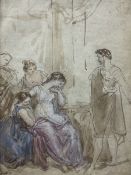 English Neoclassical School (18th century): A Roman Family Receives Bad News from a Soldier