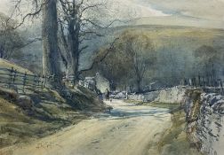 Arthur Reginald Smith (British 1872-1934): 'The Winding Road - Wharfedale'