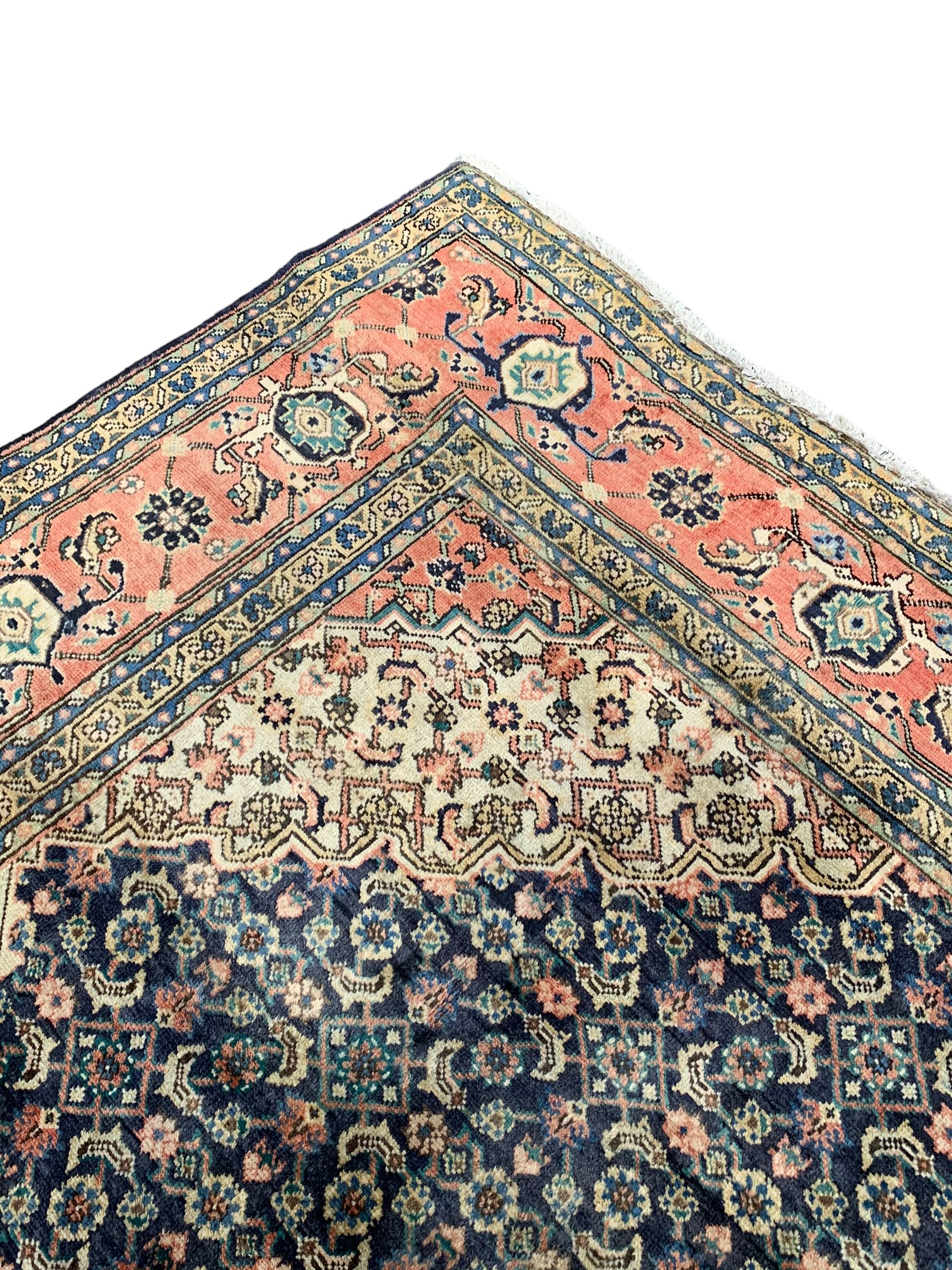 Persian pale indigo and peach ground rug - Image 2 of 8