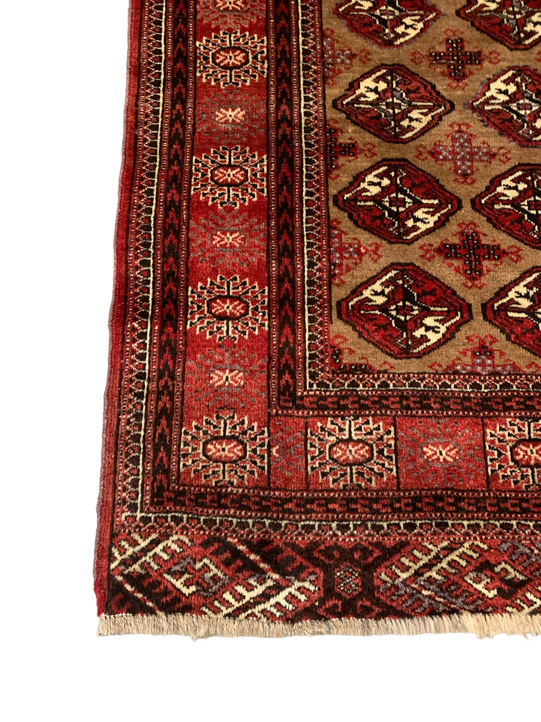 Persian Bokhara red ground rug - Image 4 of 6