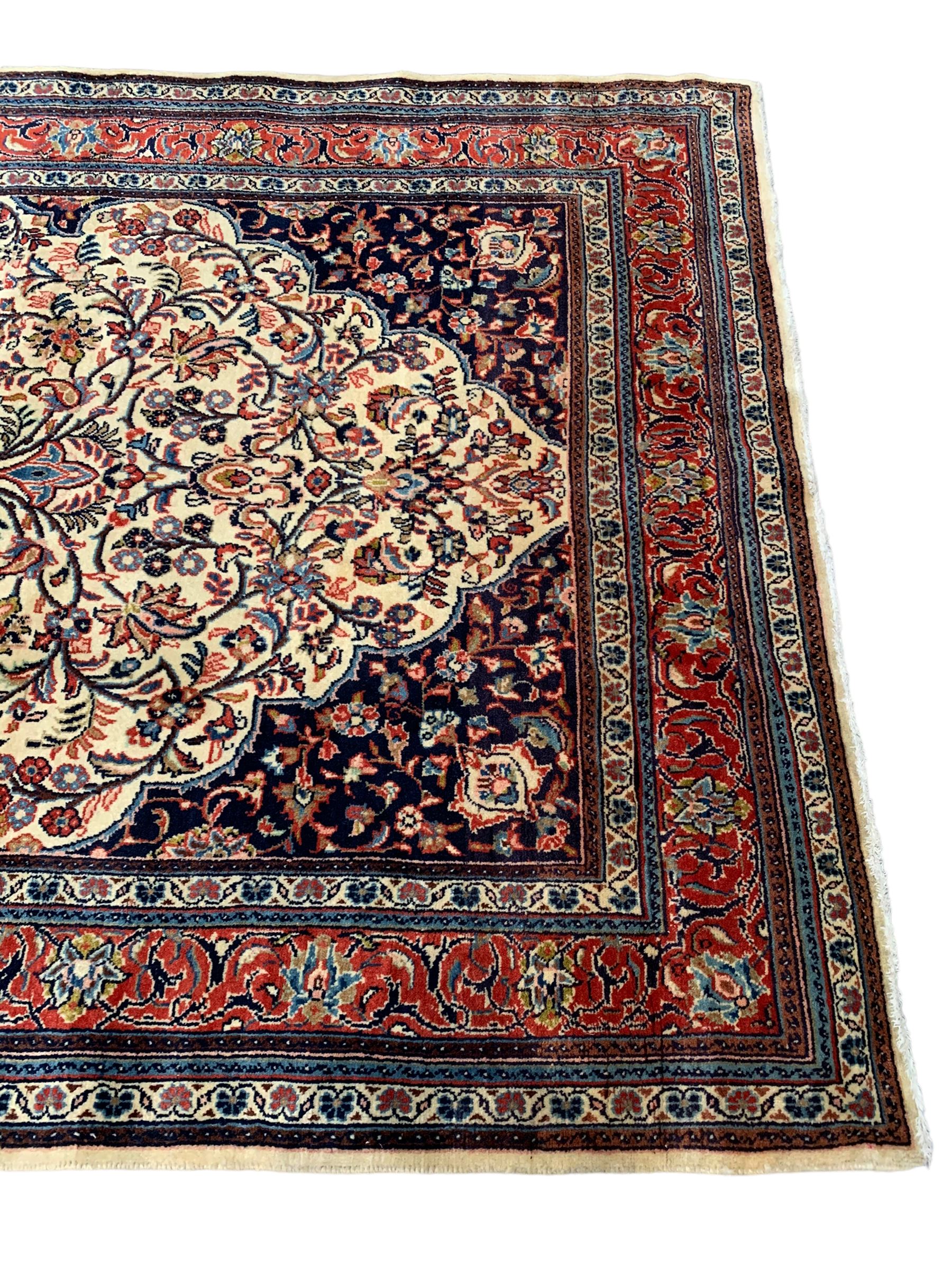 Persian Mahallat crimson ground rug - Image 3 of 8