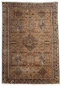 Persian Bakhtiari brown ground rug