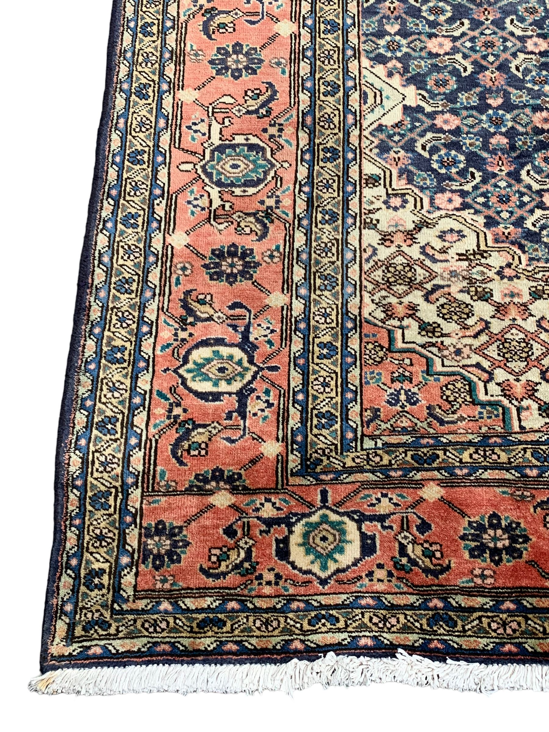Persian pale indigo and peach ground rug - Image 6 of 8