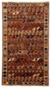 Persian Shirvan coral ground rug