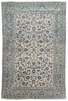 Persian Kashan ivory ground carpet