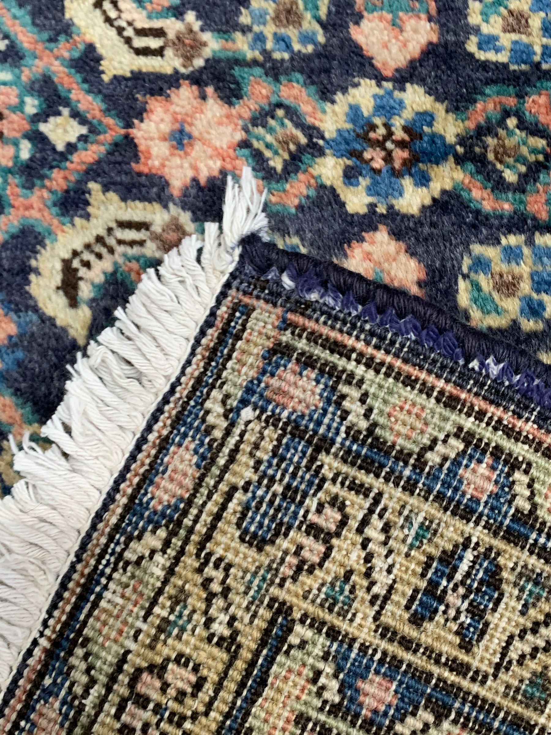 Persian pale indigo and peach ground rug - Image 7 of 8