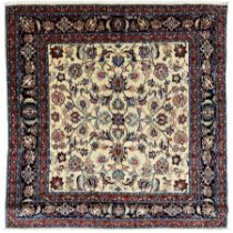 Persian ivory ground square rug