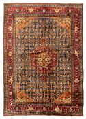 Persian Herati blue and red ground rug