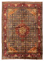 Persian Herati blue and red ground rug