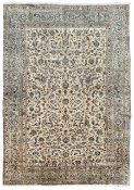 Persian Kashan ivory ground carpet