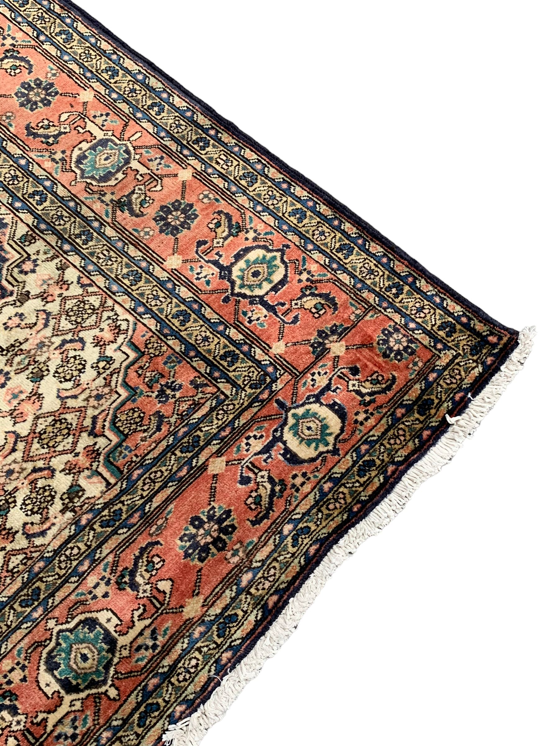 Persian pale indigo and peach ground rug - Image 8 of 8