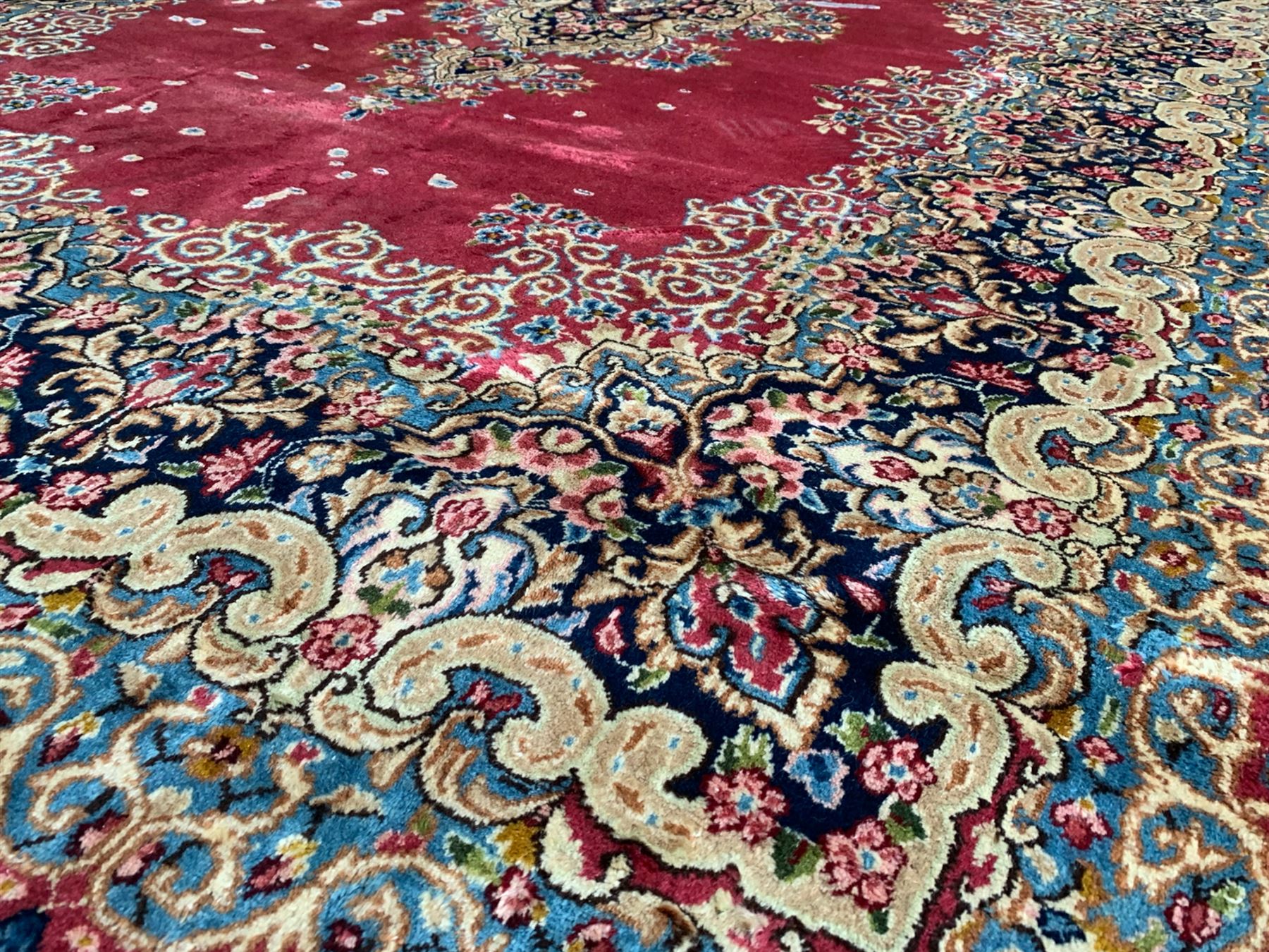 Persian Kerman red ground rug - Image 2 of 5