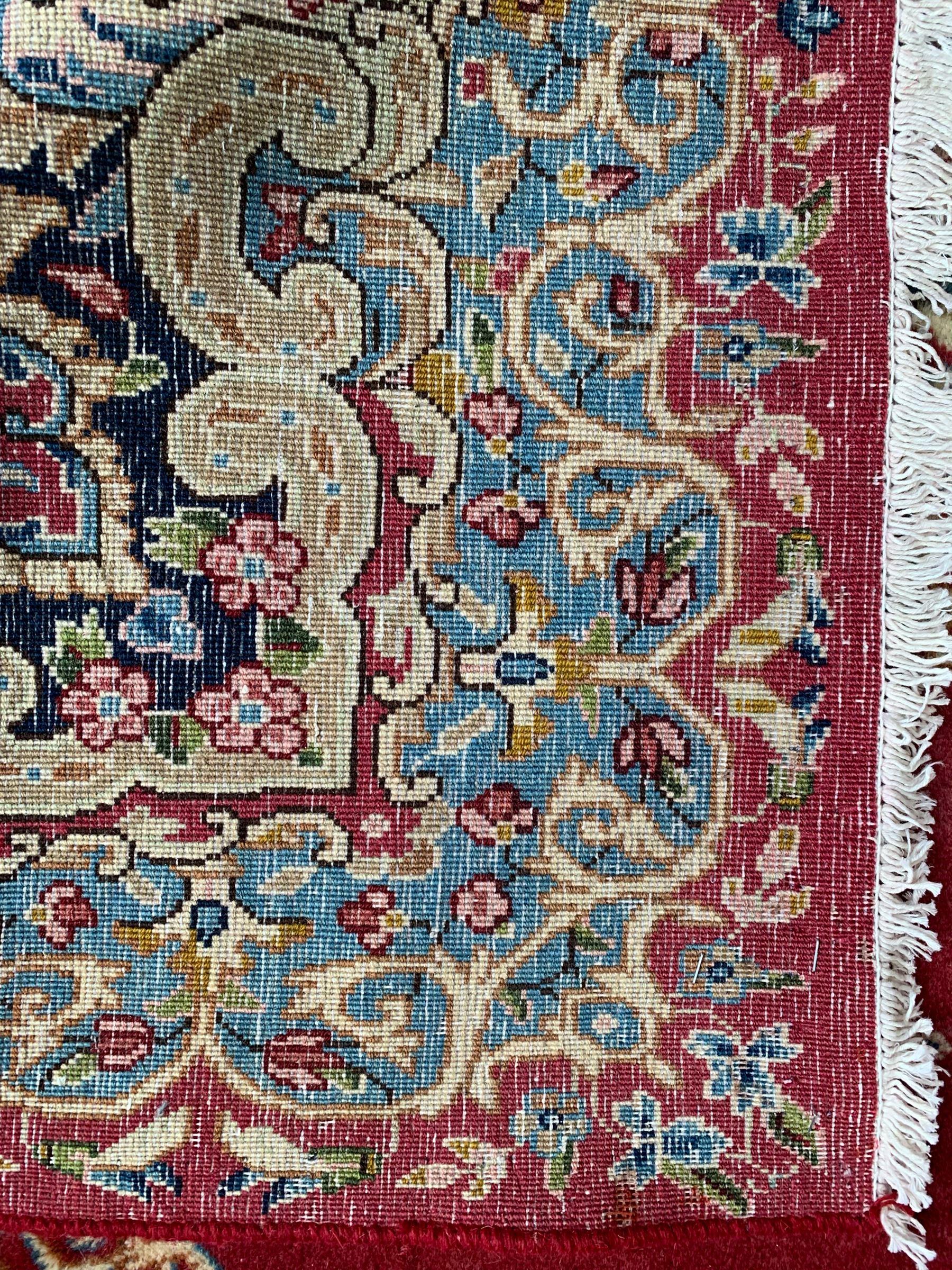 Persian Kerman red ground rug - Image 5 of 5