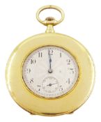 Early 20th century 18ct gold open face cylinder pocket watch