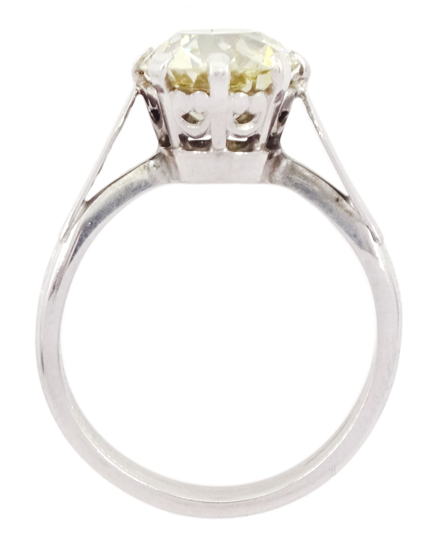 White gold single stone old cut diamond ring - Image 4 of 4