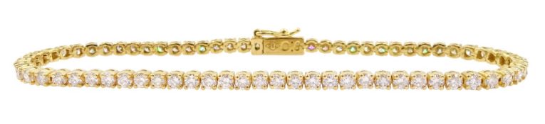 18ct gold round brilliant cut diamond bracelet