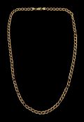 9ct gold chain double curb link chain necklace