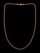 9ct gold rope chain necklace