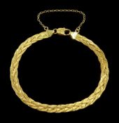 18ct gold weave link bracelet