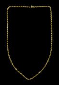 18ct gold faceted belcher chain necklace