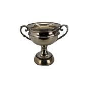 Large silver trophy cup