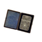 19th century filigree card case