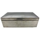 George V silver cased table cigarette box